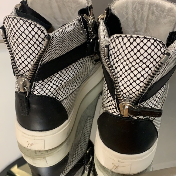 Authentic Giuseppe Zanotti Mesh-Print High-TopS - Picture 6 of 11